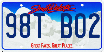 SD license plate 98TB02