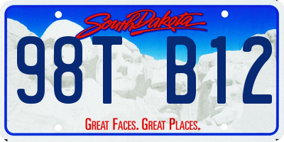 SD license plate 98TB12