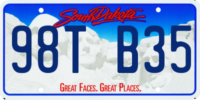 SD license plate 98TB35