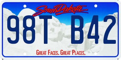 SD license plate 98TB42