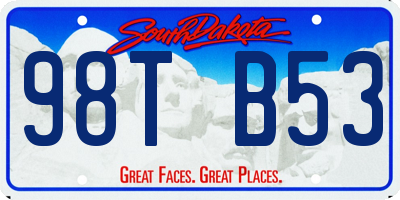 SD license plate 98TB53