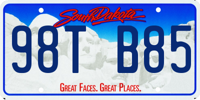 SD license plate 98TB85