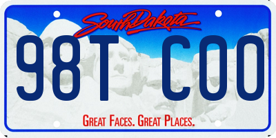 SD license plate 98TC00