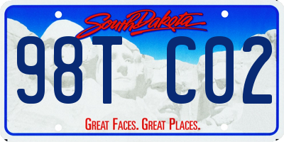 SD license plate 98TC02