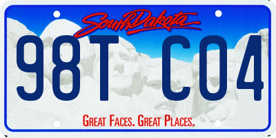 SD license plate 98TC04