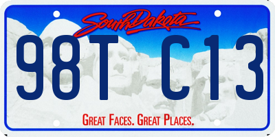 SD license plate 98TC13