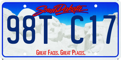 SD license plate 98TC17