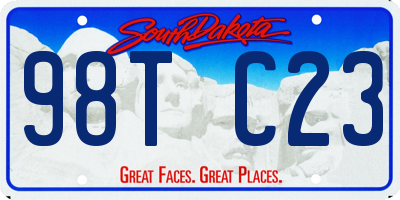 SD license plate 98TC23