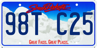 SD license plate 98TC25