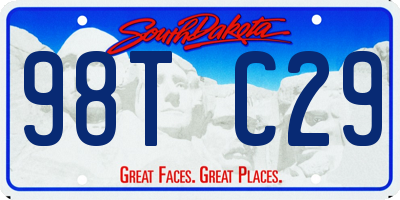 SD license plate 98TC29