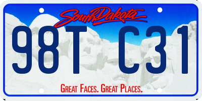 SD license plate 98TC31