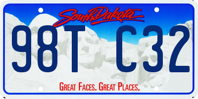 SD license plate 98TC32