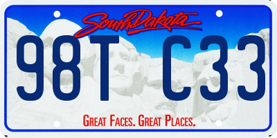 SD license plate 98TC33