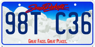 SD license plate 98TC36