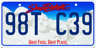 SD license plate 98TC39