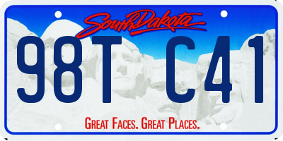 SD license plate 98TC41