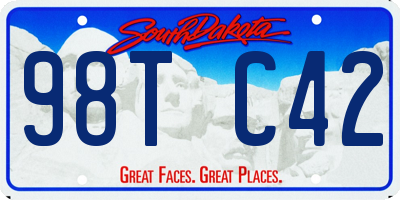 SD license plate 98TC42