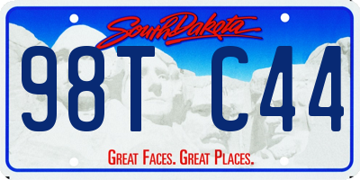 SD license plate 98TC44