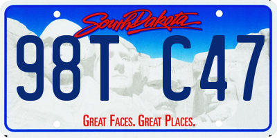 SD license plate 98TC47