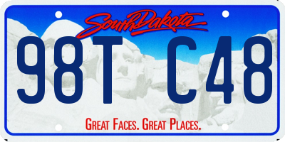 SD license plate 98TC48