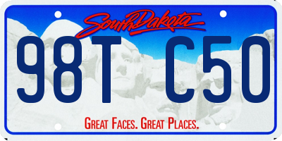 SD license plate 98TC50