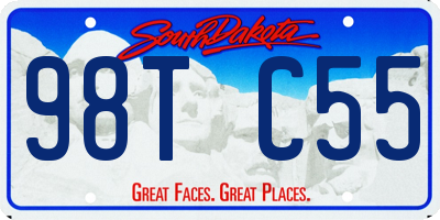 SD license plate 98TC55