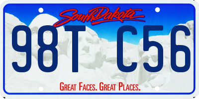 SD license plate 98TC56