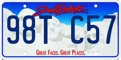 SD license plate 98TC57