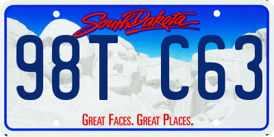 SD license plate 98TC63