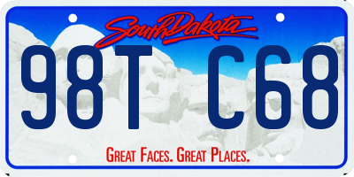 SD license plate 98TC68