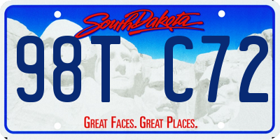 SD license plate 98TC72