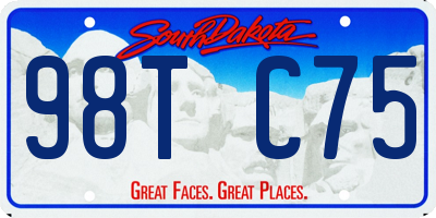 SD license plate 98TC75