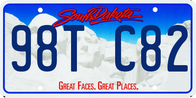 SD license plate 98TC82