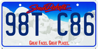 SD license plate 98TC86