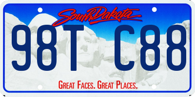 SD license plate 98TC88