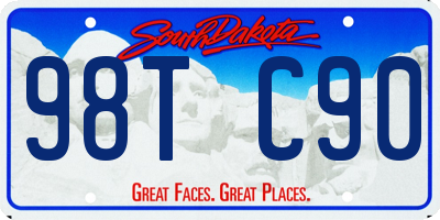 SD license plate 98TC90