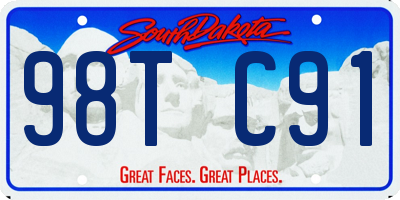 SD license plate 98TC91