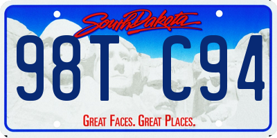 SD license plate 98TC94