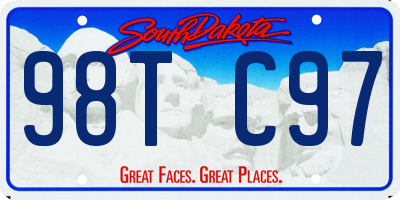 SD license plate 98TC97