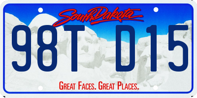 SD license plate 98TD15