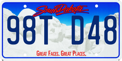 SD license plate 98TD48