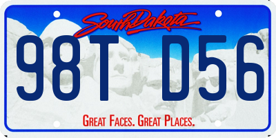 SD license plate 98TD56
