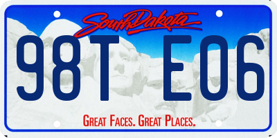 SD license plate 98TE06