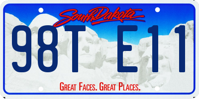 SD license plate 98TE11