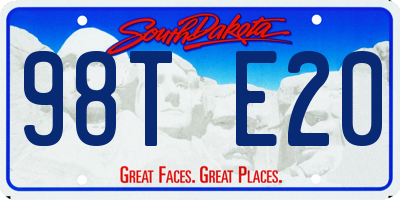 SD license plate 98TE20