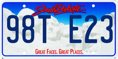 SD license plate 98TE23