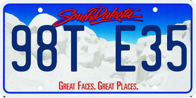 SD license plate 98TE35