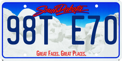 SD license plate 98TE70