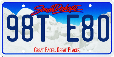 SD license plate 98TE80