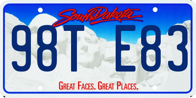 SD license plate 98TE83